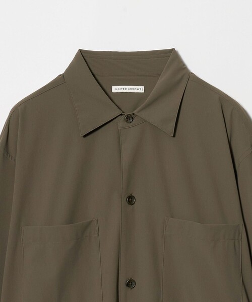 UNITED ARROWS(ユナイテッドアローズ)の「ナイロン/ポリウレタン エコニール シャツ タテヨコストレッチ(カーディガン/ボレロ・メンズ・モカ/ブラック・M/S/L/XL)」の18枚目の写真