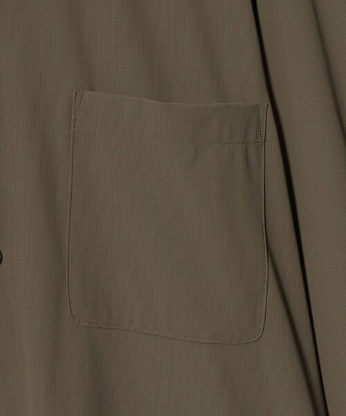 UNITED ARROWS(ユナイテッドアローズ)の「ナイロン/ポリウレタン エコニール シャツ タテヨコストレッチ(カーディガン/ボレロ・メンズ・モカ/ブラック・M/S/L/XL)」の3枚目の写真
