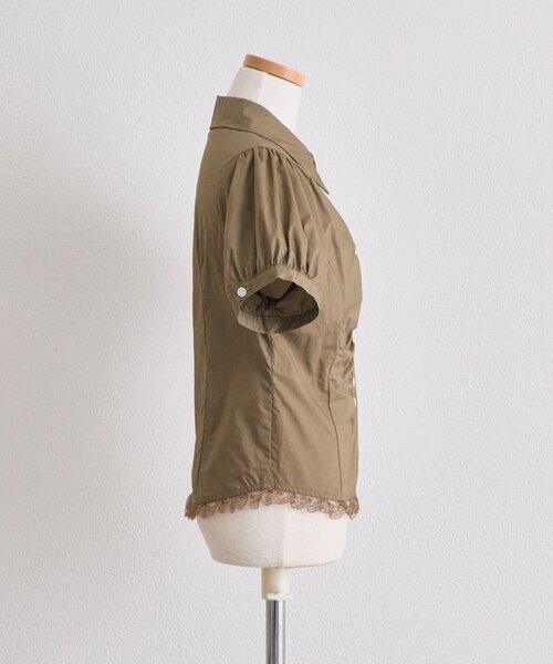 OLIVE des OLIVE(オリーブデオリーブ)の「コンパクトギャザーブラウス(シャツ/ブラウス・レディース・ブラウン/カーキ/ドット・FREE)」の14枚目の写真