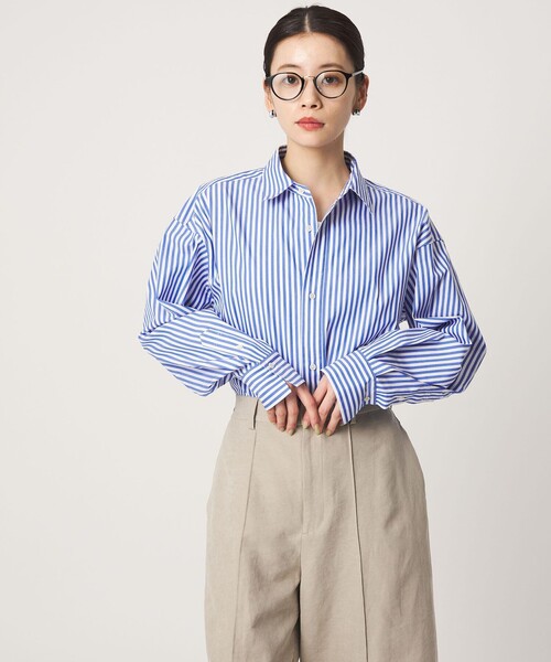 CITEN(シテン)の「<CITEN>エッセンシャルシャツ(シャツ/ブラウス・レディース・ワイン/コバルトブルー/ライトブルー・S/M)」の2枚目の写真