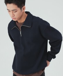 カルゼ ハーフジップ カットソー
