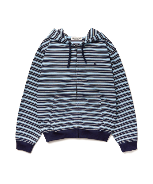 TTUDEMENT(トュードメント)の「STRIPED CLOVER HOODED ZIP-UP BLUE STRIPE(パーカー・レディース・その他・FREE)」の3枚目の写真