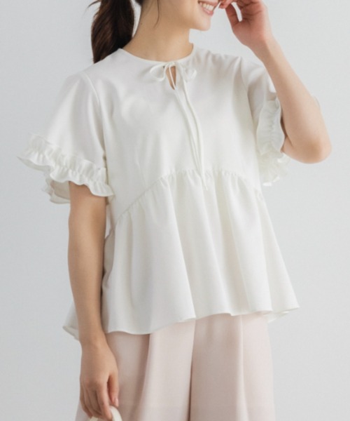 Sono(ソーノ)の「【SONO/ソーノ】【DRY POPLIN】ハミングレディブラウス(シャツ/ブラウス・レディース・ネイビー/ブラック/ホワイト・F)」の4枚目の写真