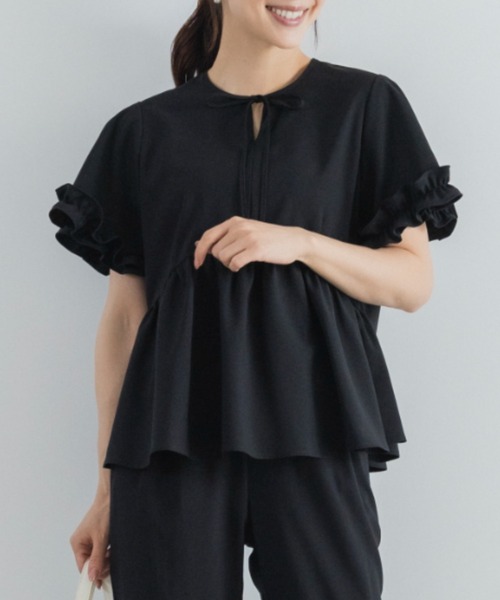 Sono(ソーノ)の「【SONO/ソーノ】【DRY POPLIN】ハミングレディブラウス(シャツ/ブラウス・レディース・ネイビー/ブラック/ホワイト・F)」の9枚目の写真