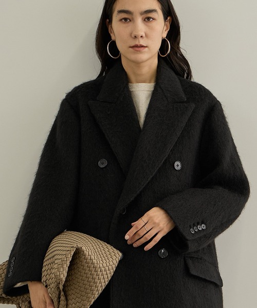 Couture d'adam(クチュールドアダム)の「【COUTURE D'ADAM(クチュール ド アダム) for SALON】Cottage Coat / Mohair Shaggy(テーラードジャケット・レディース・ブラウン系その他3/ブラック・36/38)」の1枚目の写真