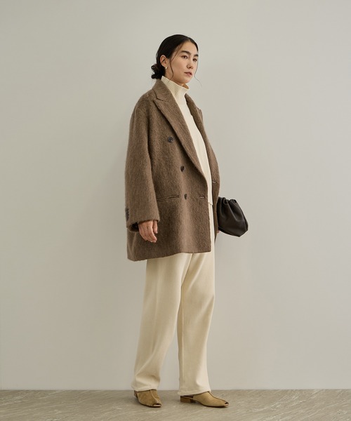 Couture d'adam(クチュールドアダム)の「【COUTURE D'ADAM(クチュール ド アダム) for SALON】Cottage Coat / Mohair Shaggy(テーラードジャケット・レディース・ブラウン系その他3/ブラック・36/38)」の16枚目の写真