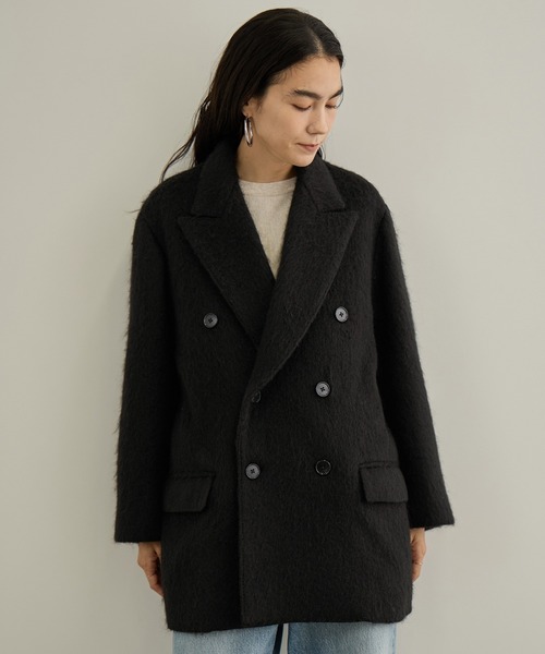 Couture d'adam(クチュールドアダム)の「【COUTURE D'ADAM(クチュール ド アダム) for SALON】Cottage Coat / Mohair Shaggy(テーラードジャケット・レディース・ブラウン系その他3/ブラック・36/38)」の3枚目の写真
