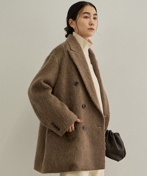 Couture d'adam(クチュールドアダム)の「【COUTURE D'ADAM(クチュール ド アダム) for SALON】Cottage Coat / Mohair Shaggy(テーラードジャケット・レディース・ブラウン系その他3/ブラック・36/38)」の7枚目の写真