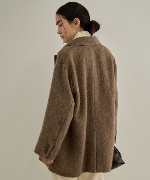 Couture d'adam(クチュールドアダム)の「【COUTURE D'ADAM(クチュール ド アダム) for SALON】Cottage Coat / Mohair Shaggy(テーラードジャケット・レディース・ブラウン系その他3/ブラック・36/38)」の8枚目の写真
