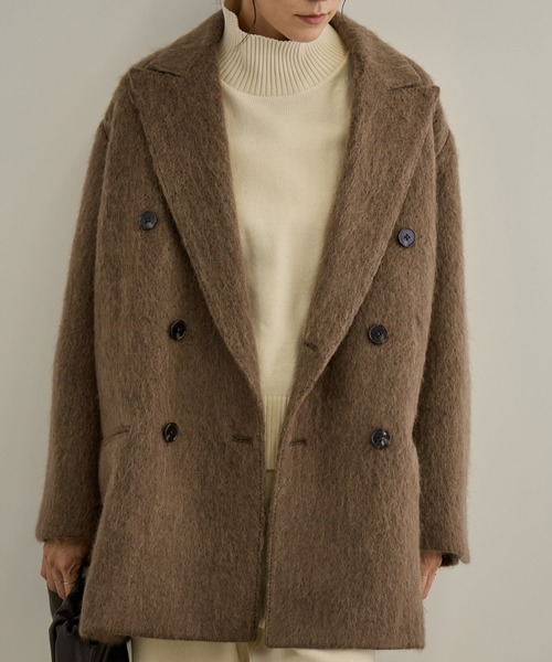 Couture d'adam(クチュールドアダム)の「【COUTURE D'ADAM(クチュール ド アダム) for SALON】Cottage Coat / Mohair Shaggy(テーラードジャケット・レディース・ブラウン系その他3/ブラック・36/38)」の9枚目の写真