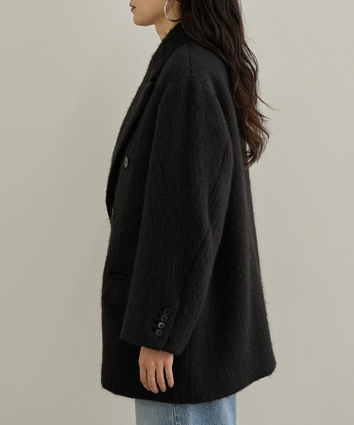 Couture d'adam(クチュールドアダム)の「【COUTURE D'ADAM(クチュール ド アダム) for SALON】Cottage Coat / Mohair Shaggy(テーラードジャケット・レディース・ブラウン系その他3/ブラック・36/38)」の13枚目の写真