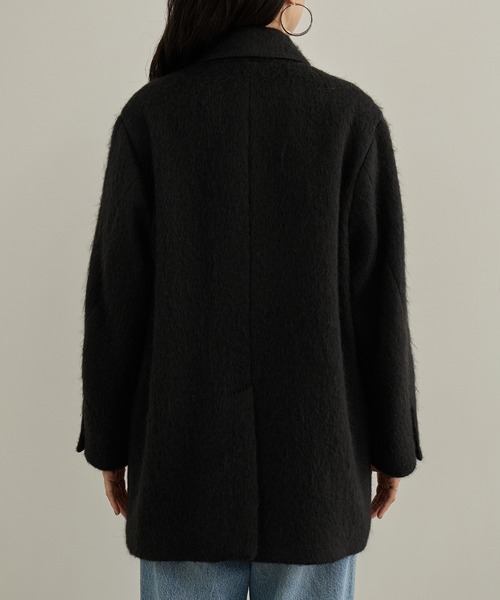 Couture d'adam(クチュールドアダム)の「【COUTURE D'ADAM(クチュール ド アダム) for SALON】Cottage Coat / Mohair Shaggy(テーラードジャケット・レディース・ブラウン系その他3/ブラック・36/38)」の14枚目の写真