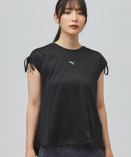 PUMA（プーマ）の「プーマ PUMA STUDIO SS TEE（Tシャツ/カットソー・レディース・ブラック/ライトグリーン/ベージュ・M/S/L）」の2枚目の写真