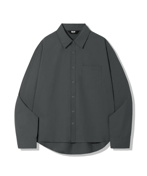 TRILLION(トリリオン)の「エッセンシャルペーパークロップシャツ_4カラー(シャツ/ブラウス・メンズ・ネイビー/チャコール/ホワイト/カーキ・MEDIUM/LARGE/X-LARGE)」の2枚目の写真