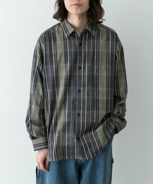 URBAN RESEARCH Sonny Label(アーバンリサーチサニーレーベル)の「リラックスフィットチェックレギュラーカラーシャツ(シャツ/ブラウス・メンズ・グリーン系その他/ブルー系その他/グレー系その他・MEDIUM/LARGE)」の6枚目の写真