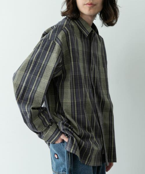 URBAN RESEARCH Sonny Label(アーバンリサーチサニーレーベル)の「リラックスフィットチェックレギュラーカラーシャツ(シャツ/ブラウス・メンズ・グリーン系その他/ブルー系その他/グレー系その他・MEDIUM/LARGE)」の7枚目の写真