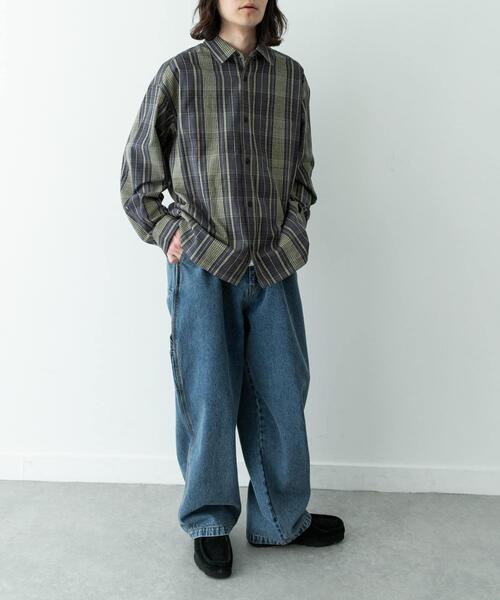 URBAN RESEARCH Sonny Label(アーバンリサーチサニーレーベル)の「リラックスフィットチェックレギュラーカラーシャツ(シャツ/ブラウス・メンズ・グリーン系その他/ブルー系その他/グレー系その他・MEDIUM/LARGE)」の8枚目の写真