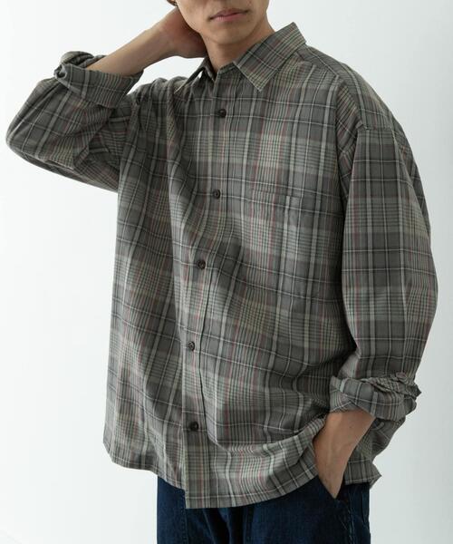 URBAN RESEARCH Sonny Label(アーバンリサーチサニーレーベル)の「リラックスフィットチェックレギュラーカラーシャツ(シャツ/ブラウス・メンズ・グリーン系その他/ブルー系その他/グレー系その他・MEDIUM/LARGE)」の21枚目の写真