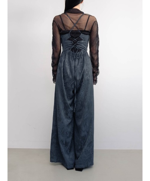 sahara(サハラ)の「Satin Jacquard All In One(つなぎ/オールインワン・レディース・ネイビー/ブラック/ライトブルー・FREE)」の21枚目の写真