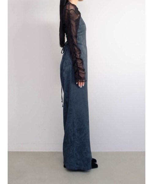 sahara(サハラ)の「Satin Jacquard All In One(つなぎ/オールインワン・レディース・ネイビー/ブラック/ライトブルー・FREE)」の22枚目の写真