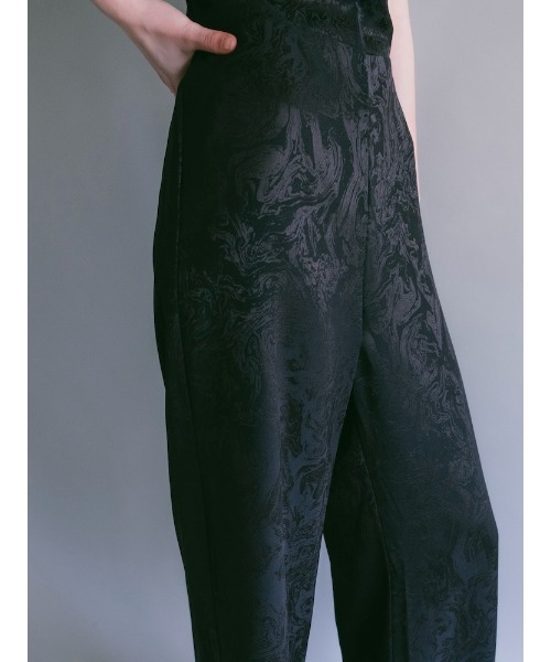 sahara(サハラ)の「Satin Jacquard All In One(つなぎ/オールインワン・レディース・ネイビー/ブラック/ライトブルー・FREE)」の7枚目の写真