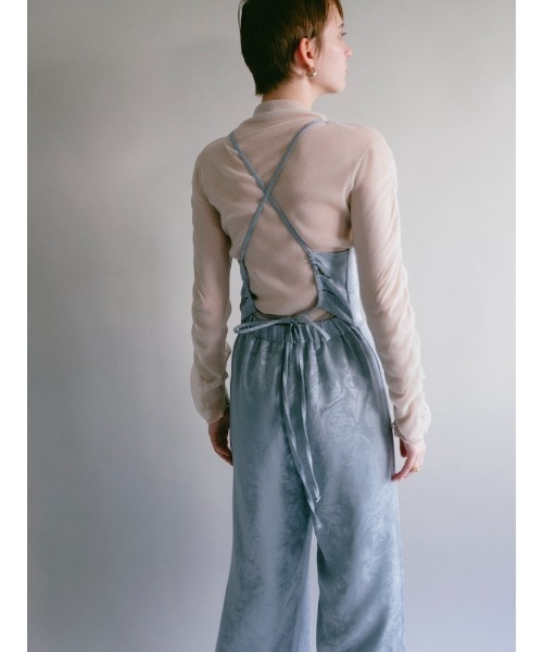 sahara(サハラ)の「Satin Jacquard All In One(つなぎ/オールインワン・レディース・ネイビー/ブラック/ライトブルー・FREE)」の14枚目の写真