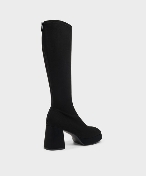CHARLES & KEITH(チャールズ & キース)の「プラットフォーム ロングブーツ(ブーツ・レディース・ブラック/ダークブラウン系4/ブラック系その他2・24.5cm/23.5cm/23cm/22.5cm/25.5cm/25cm)」の12枚目の写真