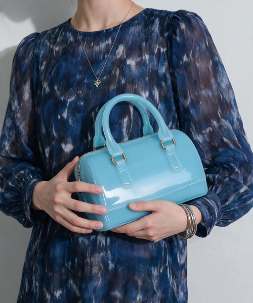 LA VORAGINE(ラ ヴォラジネ)の「ジェリーボストンショルダーBAG/Jelly Boston Shoulder Bag(ショルダーバッグ・レディース・アイボリー/ブルー/グリーン/PINK/Black・FREE)」の4枚目の写真