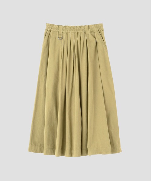 MHL.（エムエイチエル）の「FINE COTTON CHINO TWILL（スカート・レディース・グレー/ライム・2/1/3/0）」の4枚目の写真