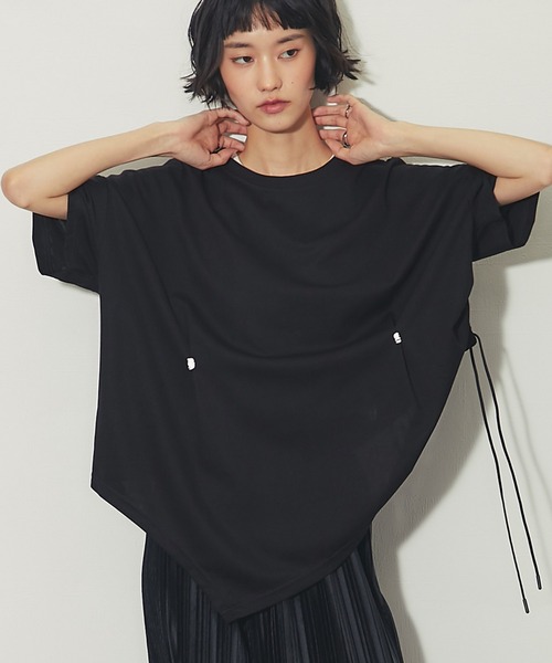 ANOTHER S(アナザーエス)の「ペプラムTシャツ(Tシャツ/カットソー・レディース・ホワイト/ブラック・FREE)」の2枚目の写真