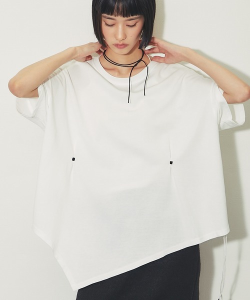 ANOTHER S(アナザーエス)の「ペプラムTシャツ(Tシャツ/カットソー・レディース・ホワイト/ブラック・FREE)」の3枚目の写真