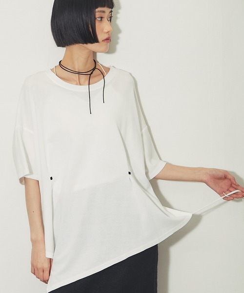 ANOTHER S(アナザーエス)の「ペプラムTシャツ(Tシャツ/カットソー・レディース・ホワイト/ブラック・FREE)」の19枚目の写真