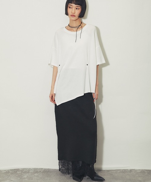 ANOTHER S(アナザーエス)の「ペプラムTシャツ(Tシャツ/カットソー・レディース・ホワイト/ブラック・FREE)」の16枚目の写真
