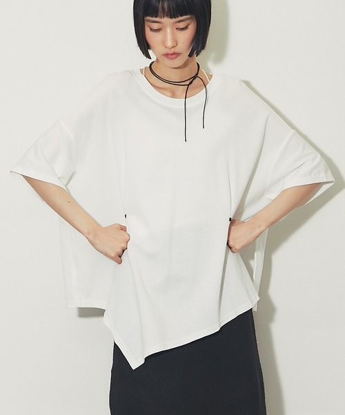 ANOTHER S(アナザーエス)の「ペプラムTシャツ(Tシャツ/カットソー・レディース・ホワイト/ブラック・FREE)」の9枚目の写真