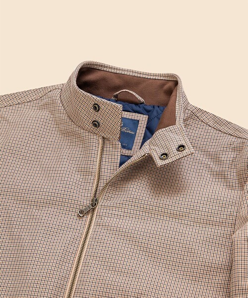 BROOKS BROTHERS(ブルックスブラザーズ)の「コットン ガンクラブチェック ボマージャケット(ブルゾン・メンズ・ブラウン・MEDIUM/SMALL/LARGE)」の3枚目の写真