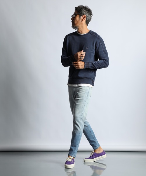 The DUFFER of ST.GEORGE(ザダファーオブセントジョージ)の「GUM STRETCH GRADATION BLEACH DENIM:「ガムストレッチ」グラデーション ブリーチ デニム(デニムパンツ・メンズ・インディゴブルー・X-LARGE/LARGE/MEDIUM/SMALL)」の3枚目の写真