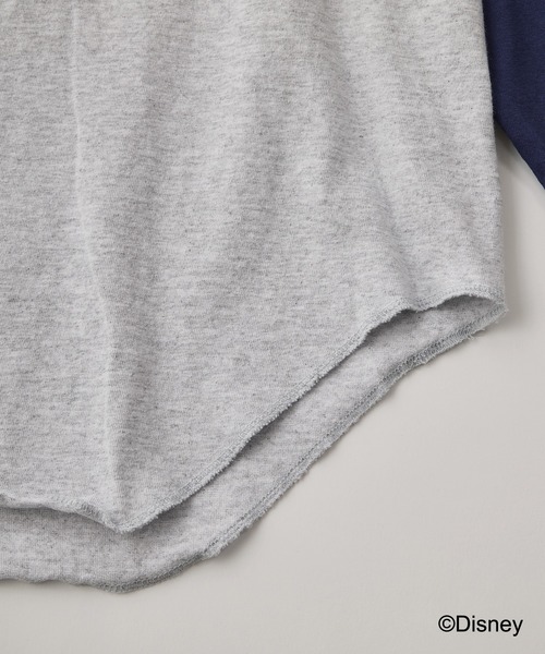 WALLA WALLA SPORT（ワラワラスポーツ）の「【WALLA WALLA SPORT】 PRINTED BASEBALL TEE /MICKEY MOUSE（Tシャツ/カットソー・メンズ・ネイビー・MEDIUM/LARGE/X-LARGE）」の5枚目の写真