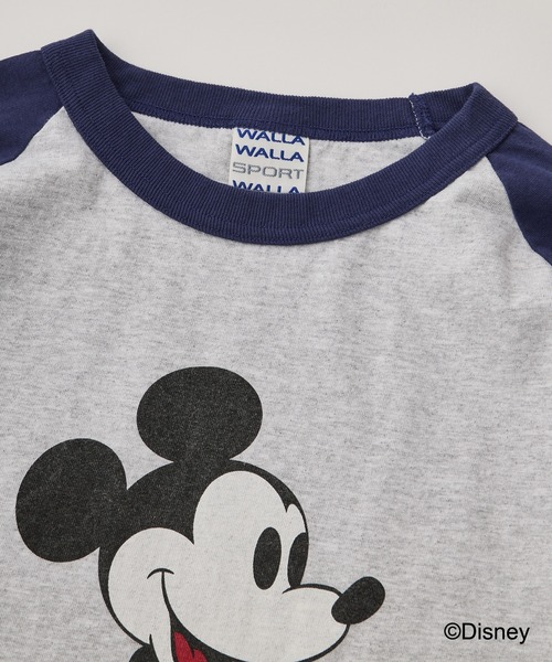 WALLA WALLA SPORT（ワラワラスポーツ）の「【WALLA WALLA SPORT】 PRINTED BASEBALL TEE /MICKEY MOUSE（Tシャツ/カットソー・メンズ・ネイビー・MEDIUM/LARGE/X-LARGE）」の7枚目の写真