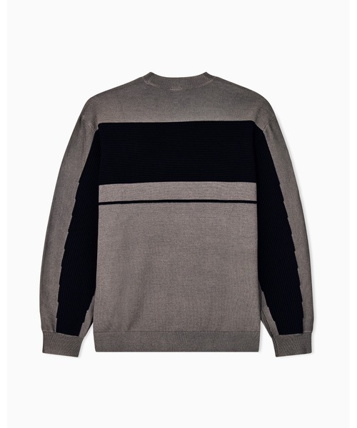 ARMANI EXCHANGE(アルマーニエクスチェンジ)の「【A|X アルマーニ エクスチェンジ】<オンライン限定>カラーブロック ボーダー ニットプルオーバー(ニット/セーター・メンズ・ブルー/ライトブラウン・X-LARGE/SMALL/MEDIUM/LARGE/X-SMALL)」の11枚目の写真