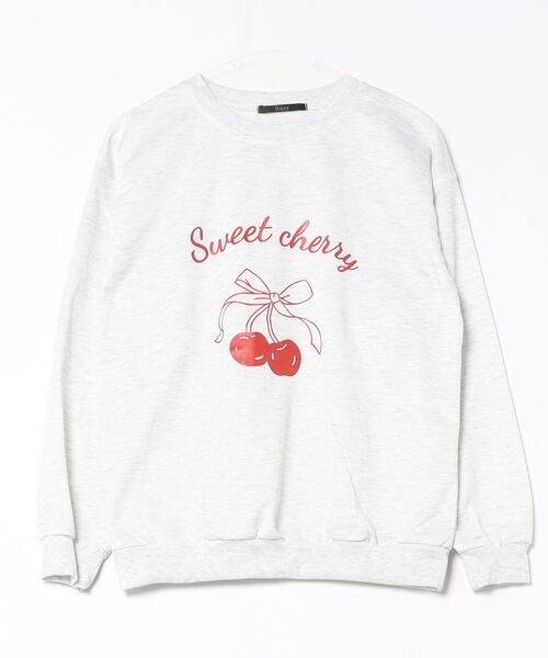 Ritzy(リッツィー)の「チェリー×リボン柄・スウエット(スウェット・レディース・ライトグレー/ピンク・MEDIUM/LARGE)」の11枚目の写真