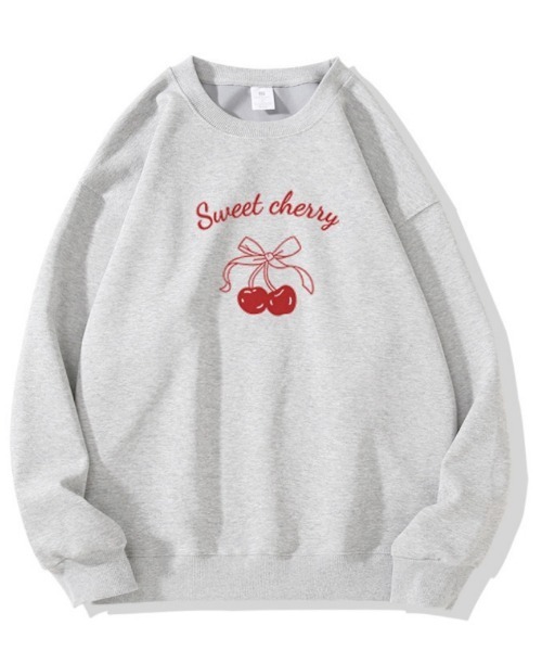 Ritzy(リッツィー)の「チェリー×リボン柄・スウエット(スウェット・レディース・ライトグレー/ピンク・MEDIUM/LARGE)」の9枚目の写真