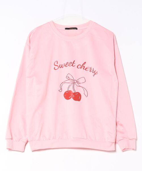Ritzy(リッツィー)の「チェリー×リボン柄・スウエット(スウェット・レディース・ライトグレー/ピンク・MEDIUM/LARGE)」の8枚目の写真