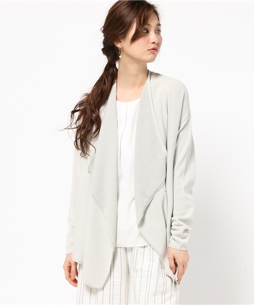 FRAMeWORK（フレームワーク）の「メンブークレ カーディガン◆（カーディガン/ボレロ・レディース・グレー/ホワイト・FREE）」の12枚目の写真