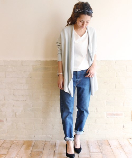 FRAMeWORK（フレームワーク）の「メンブークレ カーディガン◆（カーディガン/ボレロ・レディース・グレー/ホワイト・FREE）」の18枚目の写真