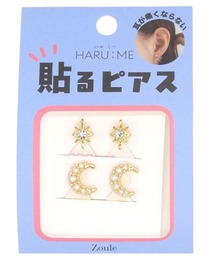 Zoule（ゾーラ）の「Zoule ゾーラ：HARU:ME シリーズ　Haru-27　スター　星　ムーン　月　シールピアス　貼るピアス(イヤリング)（イヤリング）」