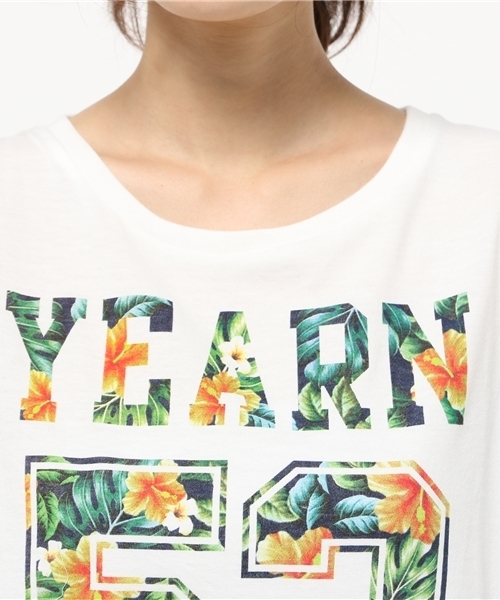 WEGO(ウィゴー)の「WEGO/フラワーTシャツ(Tシャツ/カットソー・レディース・ネイビー/ホワイト・FREE)」の6枚目の写真