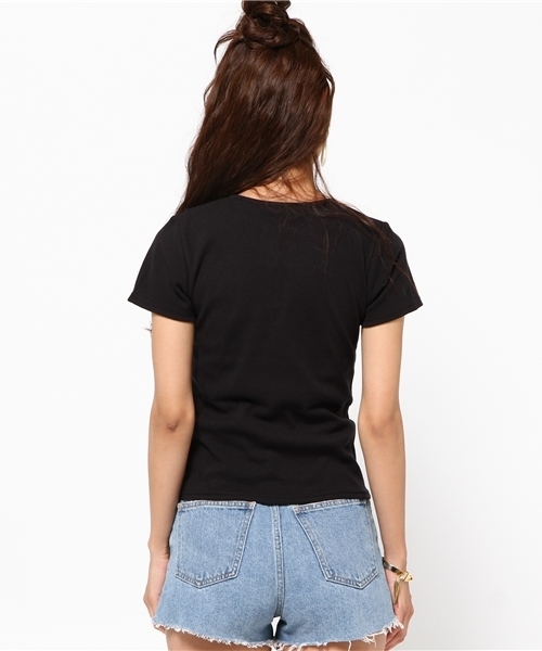 SLY（スライ）の「LACE UP テレコT/SH（Tシャツ/カットソー・レディース・ブラック/グリーン系その他/ライトピンク/ホワイト/ベージュ・1/2）」の7枚目の写真