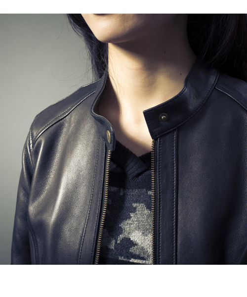 AVIREX（アヴィレックス）の「avirex/ アヴィレックス / SHEEP LEATHER SINGLE RIDERS/  シープレザー　シングルライダース（ライダースジャケット・レディース・ブラック/ワイン・SMALL/LARGE/MEDIUM）」の8枚目の写真