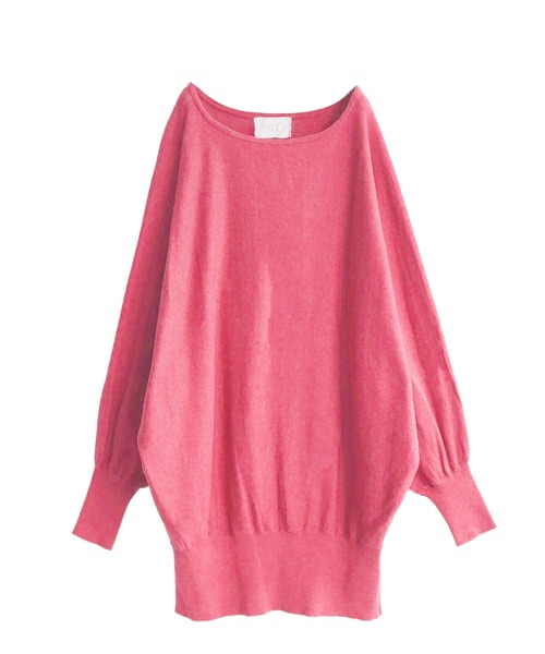 osharewalker（オシャレウォーカー）の「『ボートネックドルマンコットンニット』（ニット/セーター・レディース・レッド/ネイビー/アイボリー/ブラック/ライトベージュ/カーキ/グリーン/チャコールグレー/ターメリック/マジェンタ/ロイヤルブルー/グレー系その他/ブルー系その他/ワイン/オレンジ系その他/テラコッタ/オリーブ/ブルー系その他2/コーラルピンク/杢グレー/ブラウン/ネイビー系/パープル・FREE）」の19枚目の写真