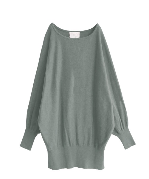 osharewalker（オシャレウォーカー）の「『ボートネックドルマンコットンニット』（ニット/セーター・レディース・レッド/ネイビー/アイボリー/ブラック/ライトベージュ/カーキ/グリーン/チャコールグレー/ターメリック/マジェンタ/ロイヤルブルー/グレー系その他/ブルー系その他/ワイン/オレンジ系その他/テラコッタ/オリーブ/ブルー系その他2/コーラルピンク/杢グレー/ブラウン/ネイビー系/パープル・FREE）」の10枚目の写真